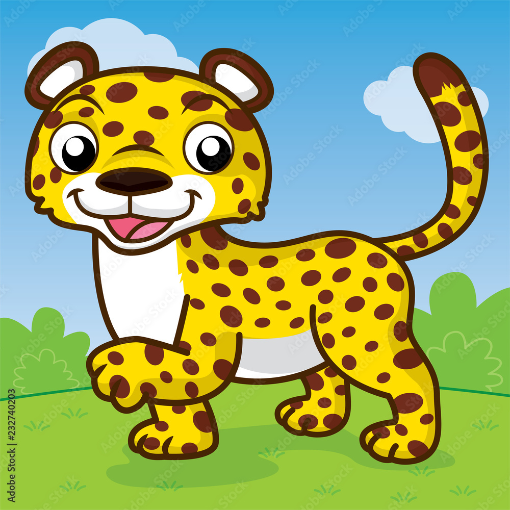 Leopard cartoon, cartoon, animal cute Leopard cartoon, cartoon, animal cute
