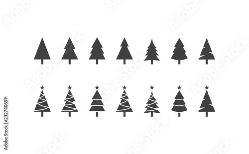 Cute collection of vector Christmas trees