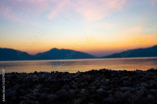Sunset in the Marmaris beachs in Turkey © Tunahan-Erkal