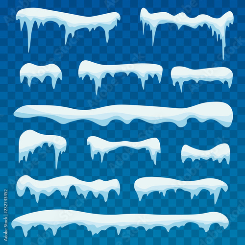 Set of ice caps.
