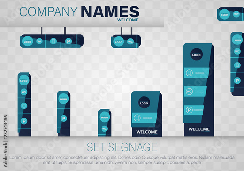 Set signage. Vector