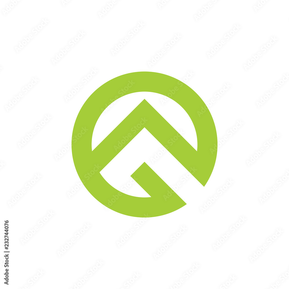 letter gn green natural mountain logo vector letter gn green natural mountain logo vector