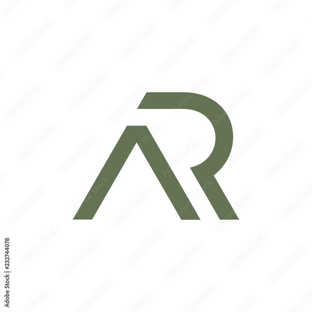 letters ar simple geometric logo vector letters ar simple geometric logo vector