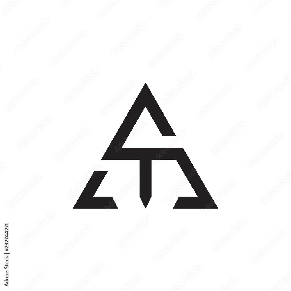 letter sm triangle geometric logo vector letter sm triangle geometric logo vector