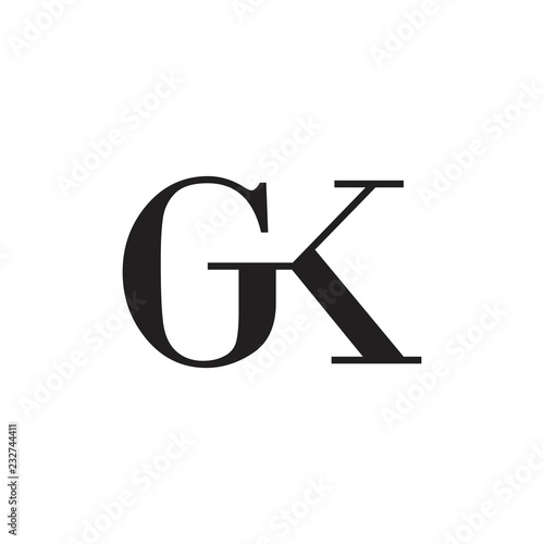 letter gk simple linked logo 