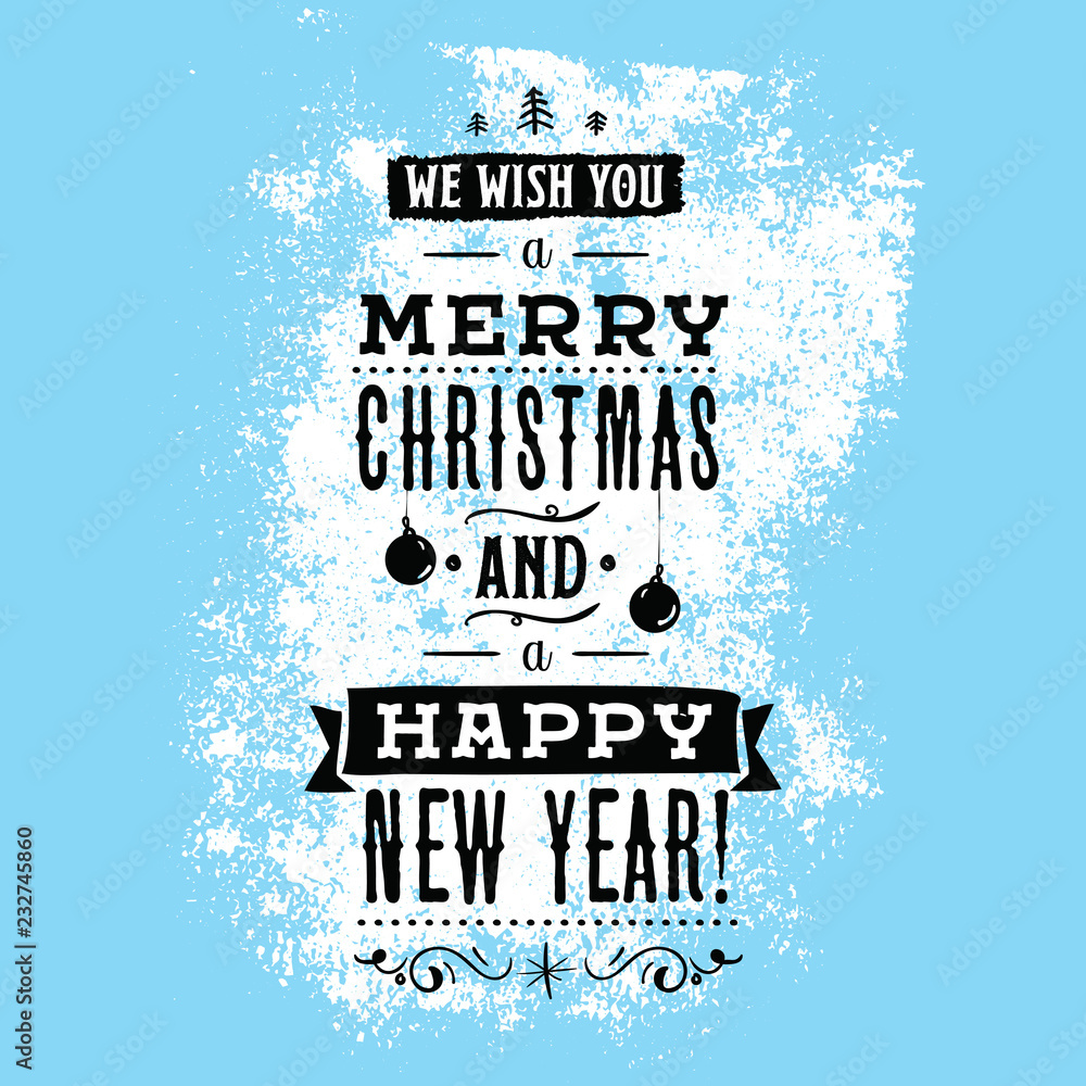 Naklejka premium Merry Christmas typography.