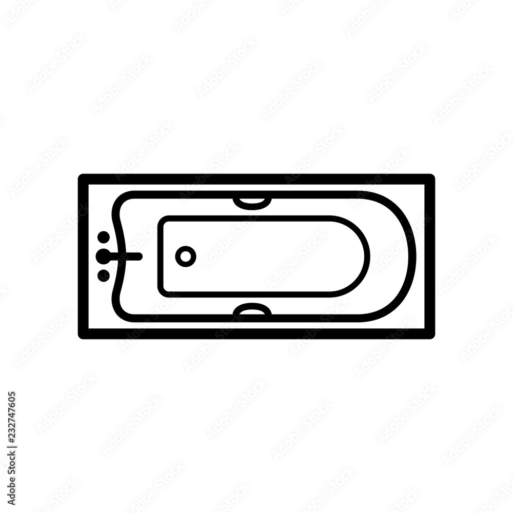 Obraz premium Bath tube top view