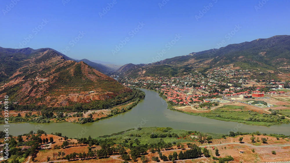 Fototapeta premium Aerial Mtzkheta view
