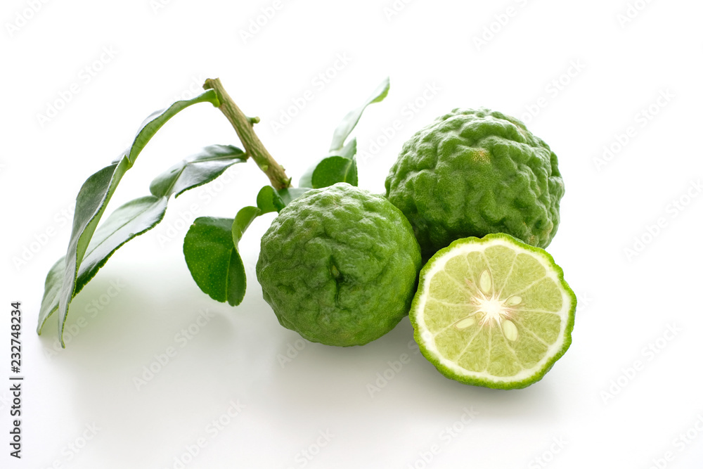 Fresh bergamot with leaf Fresh bergamot with leaf