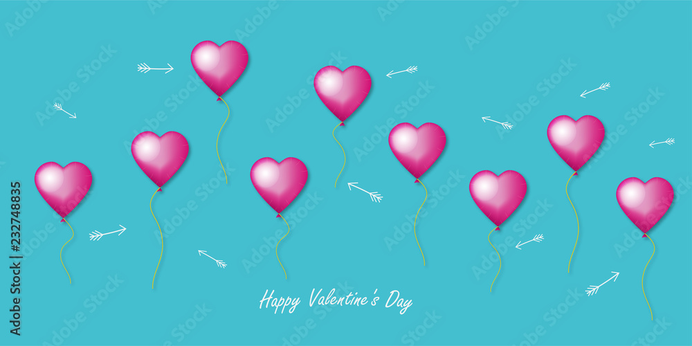 Valentine card with hearts collage. 3d vector. Love background Valentine card with hearts collage. 3d vector. Love background