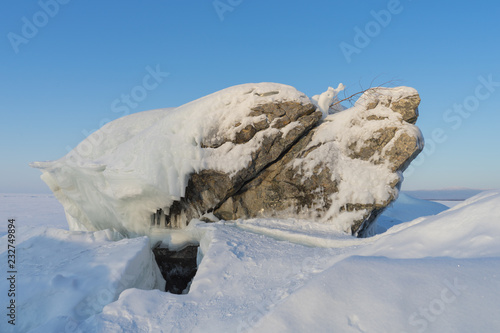 snow covered mountains