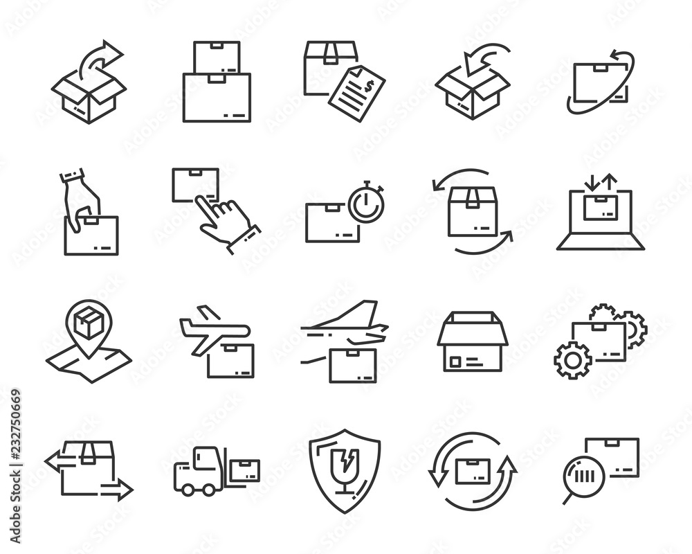 set of send icons, such as delivery, transport, mail, service set of send icons, such as delivery, transport, mail, service