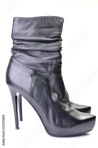 Women's boots on a white background