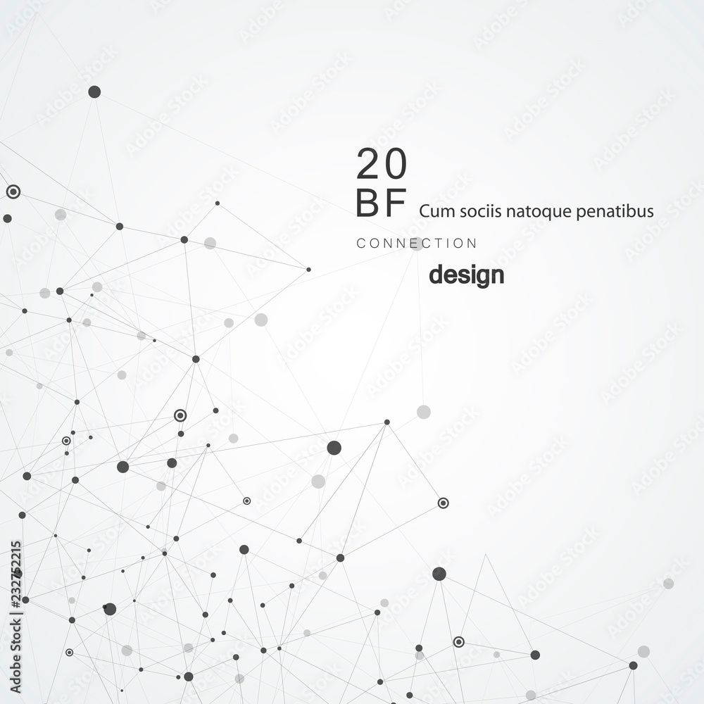Abstract polygonal technology background with connecting dots and lines Abstract polygonal technology background with connecting dots and lines