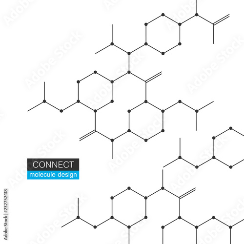Hexagon geometric chemical pattern design