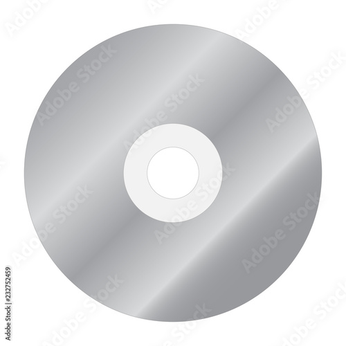 Blank compact disk CD. Vector icon.