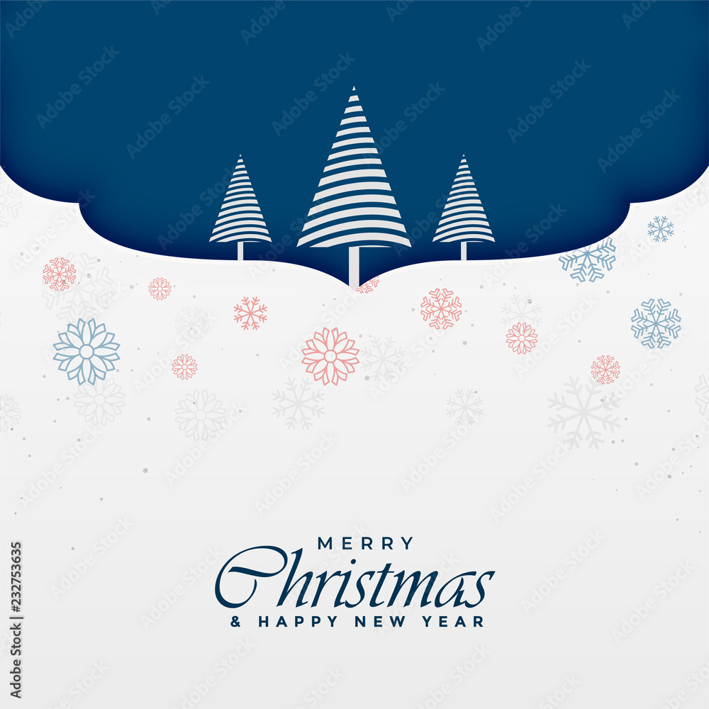 merry christmas background with creative tree design