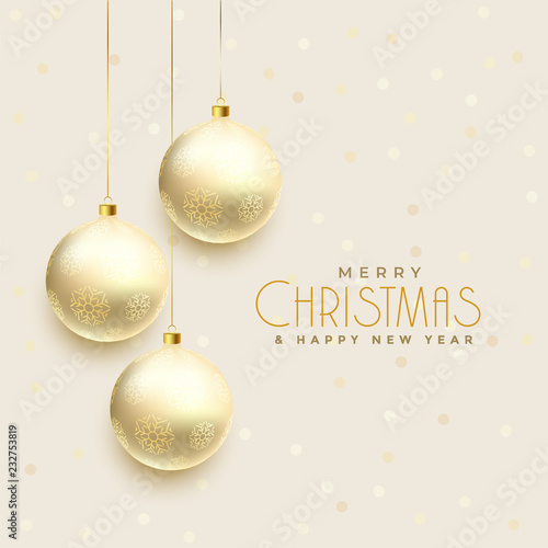 beautiful hanging christmas balls background