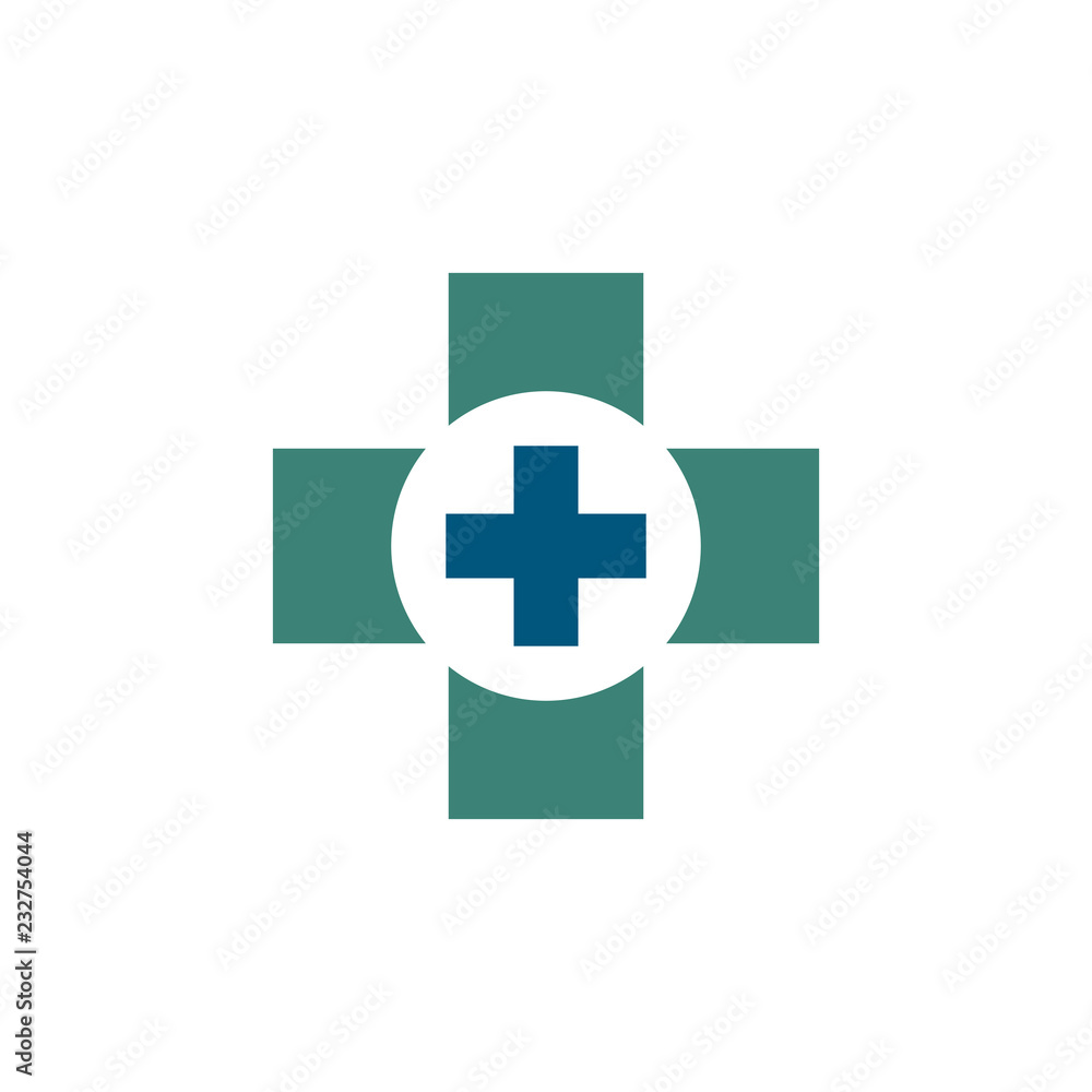 Obraz premium Medical and healthcare logo design vector template
