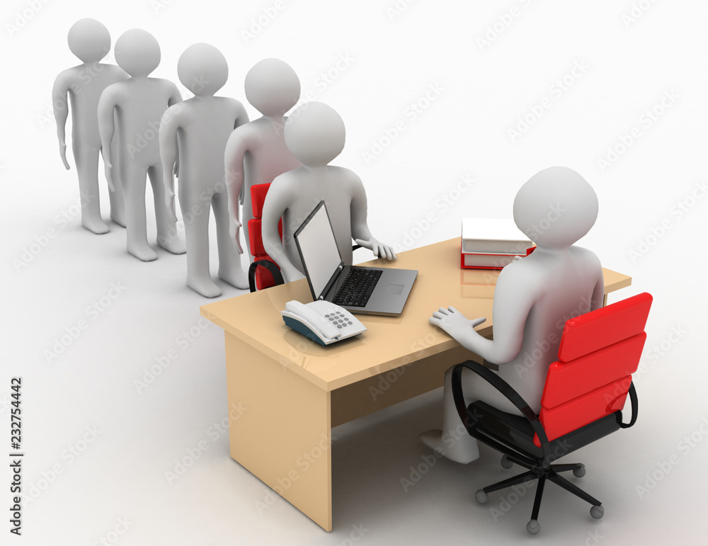 3d man, business meeting, job interview . 3D rendered illustration 3d man, business meeting, job interview . 3D rendered illustration