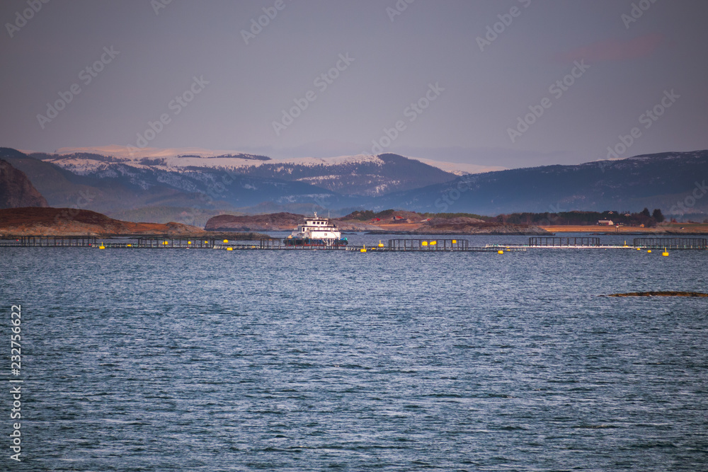 Naklejka premium Norway Landscape scene around Tromso during winter