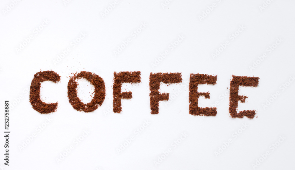 A word is coffee made from coffee powder A word is coffee made from coffee powder