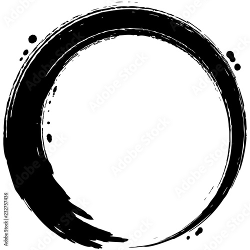 円　丸　筆文字　筆