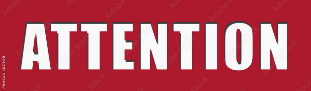 Fototapeta premium ATTENTION Banner Post Stamp