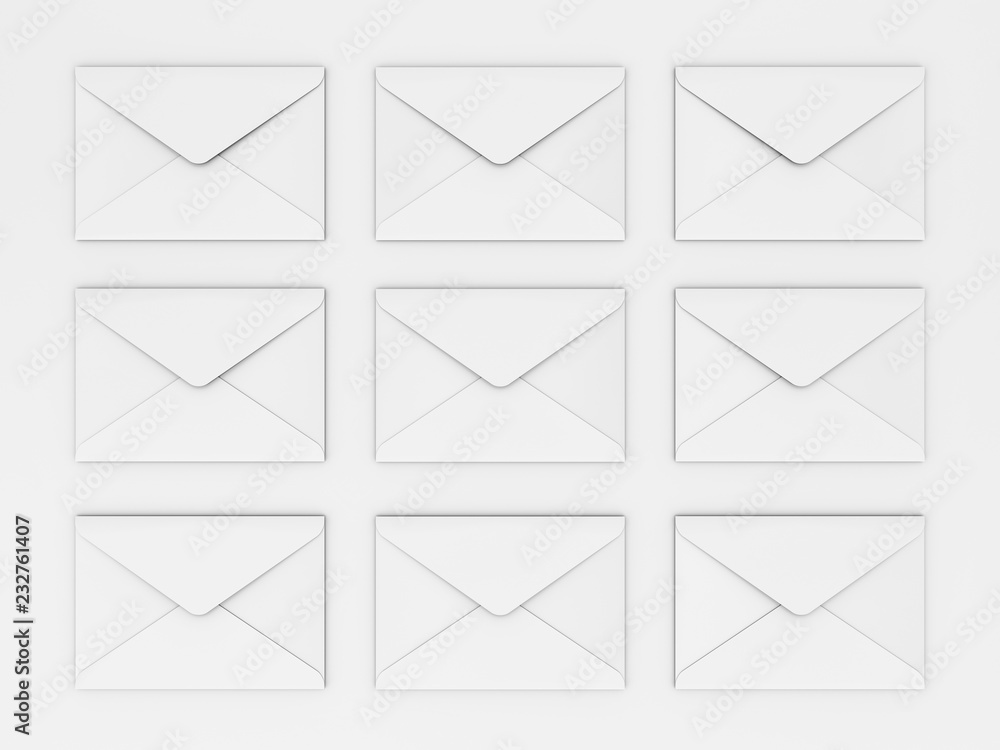 Paper envelope background 3d illustration Paper envelope background 3d illustration