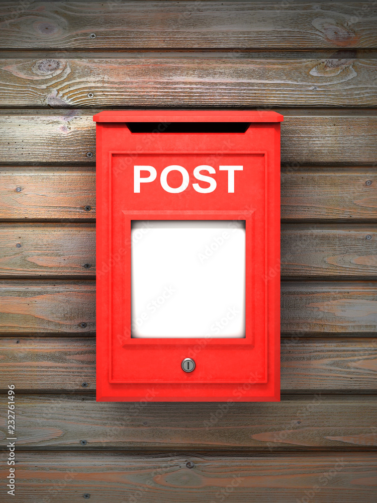 Post box 3d illustration Post box 3d illustration