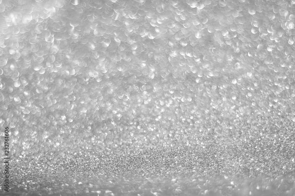 Blurred of Silver foil effect make many bokeh for abstract background Blurred of Silver foil effect make many bokeh for abstract background