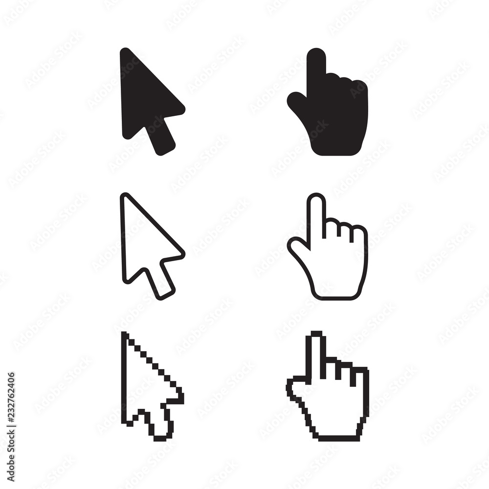 Arrow web cursors. Arrow cursor pixel for web digital Arrow web cursors. Arrow cursor pixel for web digital