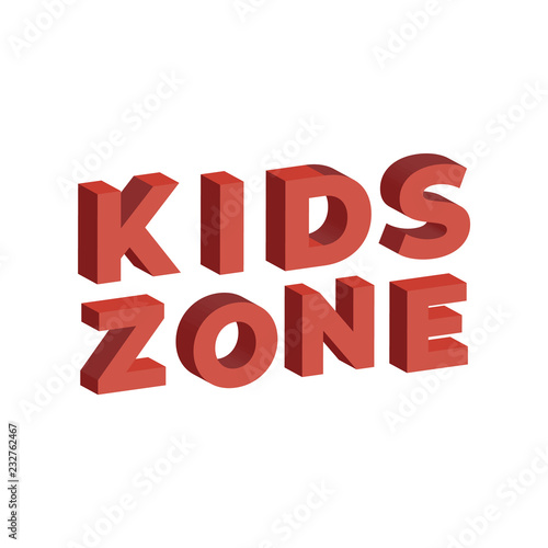 Kids zone cartoon. Children playground, game area. Zone playground vector