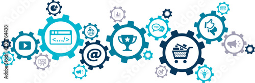 marketing / social media / SEO concept - vector illustration 