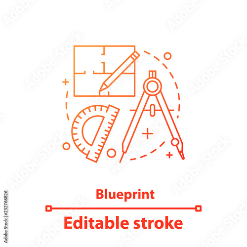 Blueprint concept icon