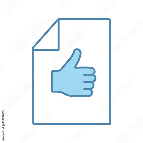 Approval document color icon