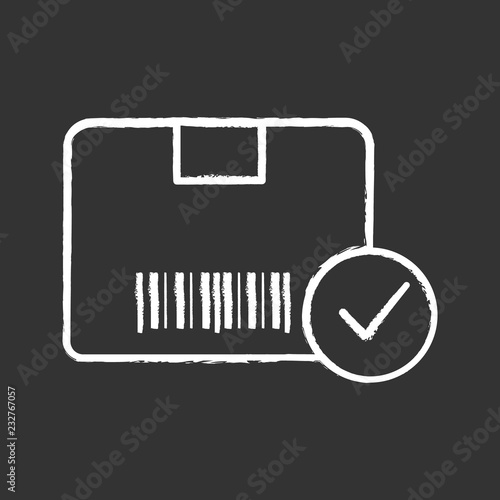 Approved delivery chalk icon