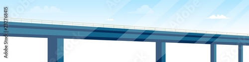 Vector drawing image road bridge architecture
