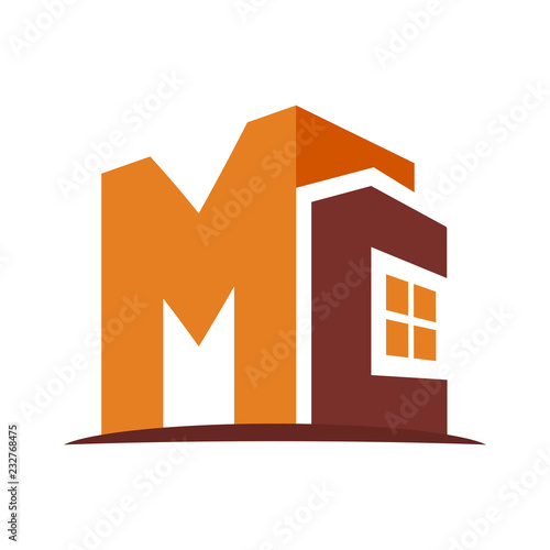 icon logo for the construction business, with combination of the initials M & C
