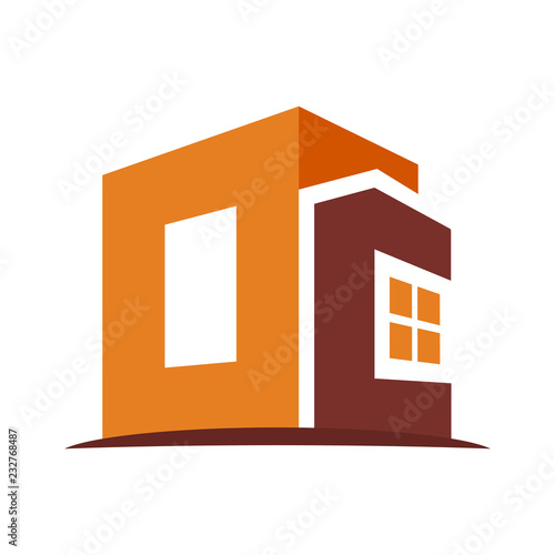 icon logo for the construction business, with combination of the initials O & C
