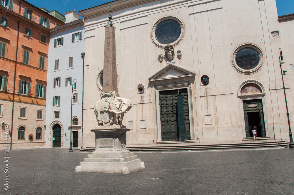 Obelisk at the Piazza della Minerva in Rome