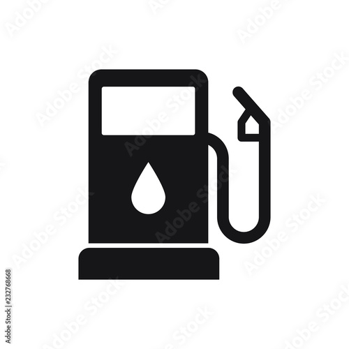 Gasoline pump icon, gas station sign, vector fuel sign