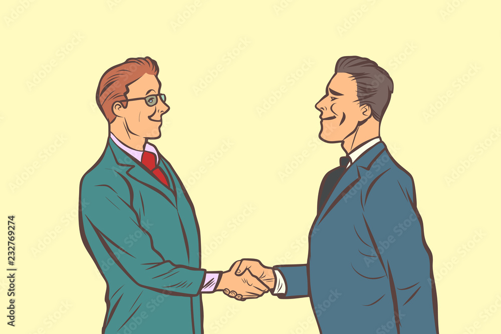 two businessmen shaking hands. handshake two businessmen shaking hands. handshake