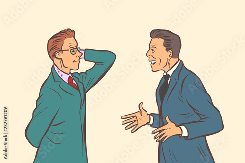 two businessmen brainstorming. collaboration teamwork