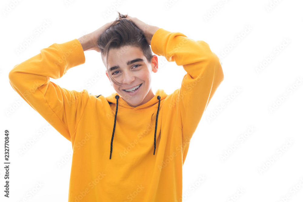 young teenager to fashion isolated in background young teenager to fashion isolated in background