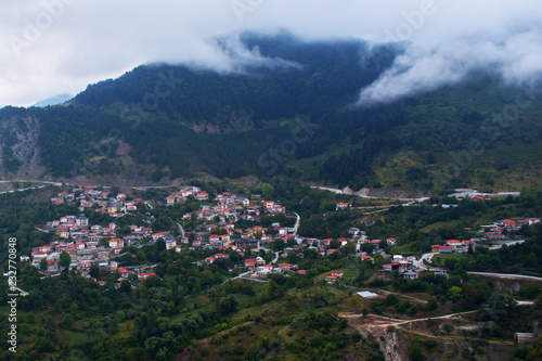 Amazing scenic view of Metsovo village (Greece) photo