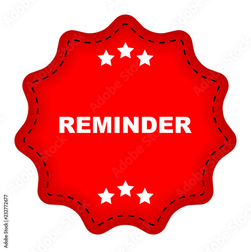 red vector banner reminder