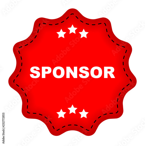 red vector banner sponsor