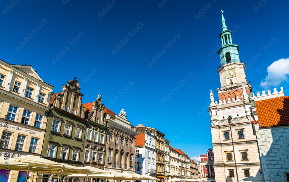 Town Hall on the Old Market Square in Poznan, Poland