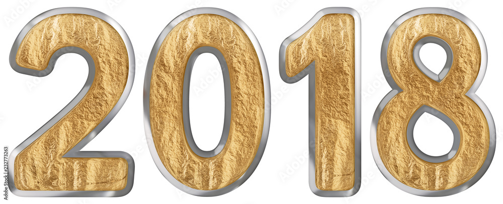 Inscription 2018 isolated on white background, 3d render Inscription 2018 isolated on white background, 3d render